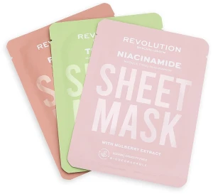 Revolution Skincare Набор масок для жирной кожи Oily Skin Biodegradable Sheet Mask (f/mask/3pcs)