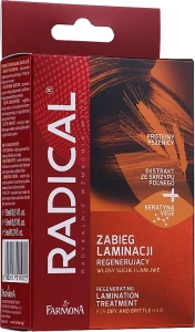 Farmona Набір для ламінування волосся Radical Lamination Treatment (h/mask/15ml + h/booster/15ml + h/ser/5ml + acсes/1pcs)