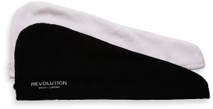 Revolution Haircare Обертывание для волос, белое и черное Microfibre Hair Wrap Black & White