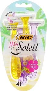 BIC Набор бритв без сменных картриджей, 4 шт. Miss Soleil Tropical