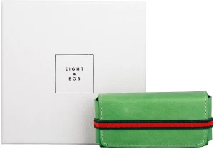 Eight & Bob Чехол для флакона, зеленый Grass Green Leather