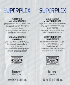 Barex Italiana Набір "Кондиціонер + шампунь для фарбованого волосся" SuperPlex (пробник) (sch/10ml + cond/10ml)