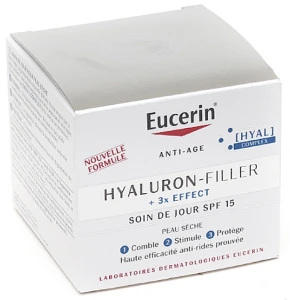 Eucerin Денний крем для сухої шкіри Eucerin Hyaluron-Filler 3x Day Cream SPF 15