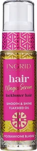 Ingrid Cosmetics Сыворотка для поврежденных и тусклых волос с маслом лена Vegan Hair Serum Flaxseed Oil Smooth & Shine