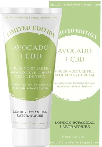 London Botanical Laboratories Крем для глаз Limited Edition Avocado+CBD 8-Hour Moisture Fill Eye Cream