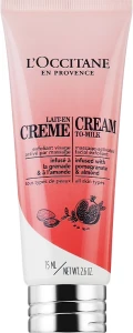 L'Occitane Крем-скраб для обличчя з ферментами м'якоті гранату та протеїнами мигдалю Cream To Milk Facial Exfoliator