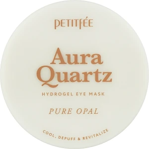 PETITFEE & KOELF Гидрогелевые патчи для глаз с протеинами жемчуга и пудрой опала Aura Quartz Hydrogel Eye Mask Pure Opal
