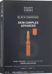 MartiDerm Ампули для обличчя для нормальної й сухої шкіри Black Diamond Skin Complex Advanced