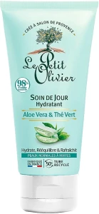 Le Petit Olivier Дневной крем "Интенсивное увлажнение" Moisturizing Day Care Aloe Vera & Green Tea