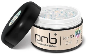 PNB Низкотемпературный гель прозрачный с блестками UV/LED Ice IQ Gel Crystal Diamond