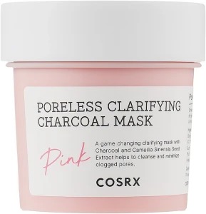 CosRX Очищувальна маска для обличчя з вугіллям Poreless Clarifying Charcoal Mask Pink