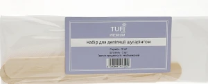 Tufi profi Набір для депіляції шугарингом "Premium" (hairrem/strips/10pcs + putty/knife/5pcs)