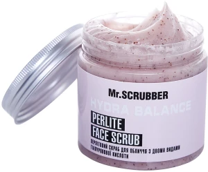 Mr.Scrubber Перлітовий скраб для обличчя з двома видами гіалуронової кислоти Hydra Balance Perlite Face Scrub