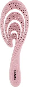 Solomeya Гнучка біощітка для волосся "Рожева хвиля" Flex Bio Hair Brush Pink Wave