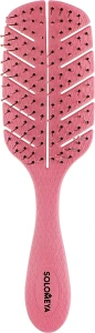 Solomeya Массажная био-расческа для волос "Розовая", мини Scalp Massage Bio Hair Brush Light Pink Mini