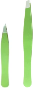Titania Набір пінцетів, 2 шт., зелений Tweezer Set Green
