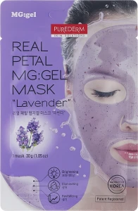 Purederm Гідрогелева маска для обличчя "Лаванда" Real Petal MG:Gel Mask Lavender