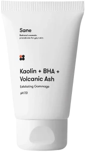 Sane Гоммаж для лица с салициловой кислотой Kaolin + BHA + Volcanic Ash Exfoliating Gommage PH 7.0