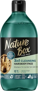 Nature Box Очищающий шампунь 3в1 с ореховым маслом For Men Walnut Oil 3in1 Cleansing
