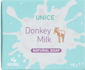 Unice Натуральне мило з ослячим молоком Donkey Milk Natural Soap