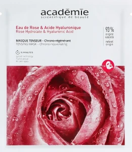 Academie Омолаживающая лифтинговая маска Eau de Rose Acide Hyaluronique Masque Tenseur