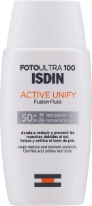 Isdin Сонцезахисний флюїд для обличчя проти пігментних плям Foto Ultra 100 Active Unify Fusion Fluid SPF50+