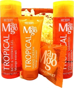 Mades Cosmetics Набор "Манговая корзинка" (sh/gel/250ml + shm/250ml + h/cr/100ml + soap/50g)