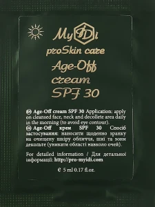 MyIdi Антивозрастной дневной крем для лица Age-Off Cream SPF 30 (пробник)
