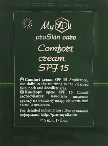 MyIdi Восстанавливающий крем для чувствительной кожи Red-Off Comfort Cream SPF 15 (пробник)