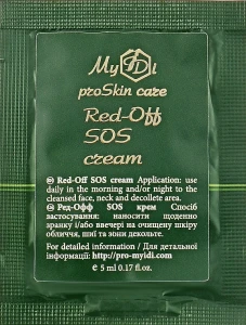 MyIdi Успокаивающий SOS-крем для чувствительной кожи Red-Off SOS Cream (пробник)