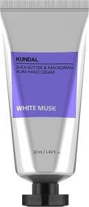 Крем для рук "Белый мускус" - Kundal Shea Butter & Macadamia Pure Hand Cream White Musk, 50 мл