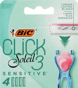 BIC Сменные кассеты для бритья, 4 шт Click 3 Soleil Sensitive