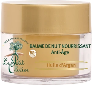 Le Petit Olivier Антивозрастной ночной бальзам для лица с аргановым маслом Night Balm Anti-aging Argan Oil