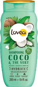 Lovea Шампунь для волосся "Кокос і зелений чай" Shampoo Coconut & Green Tea