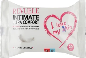 Revuele Вологі серветки для інтимної гігієни, 20 шт. Intimate I Love My Skin Ultra-Comfort Wet Wipes