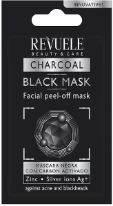 Revuele Вугільна маска для обличчя Peel Off Active Charcoal Black Facial Mask