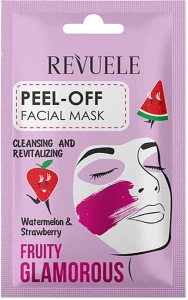 Revuele Маска-плівка для обличчя "Кавун і полуниця" Fruity Glamorous Peel-off Facial Mask With Watermelon&Strawberry