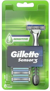 Gillette Бритва з 6 змінними касетами Sensor3 Sensitive
