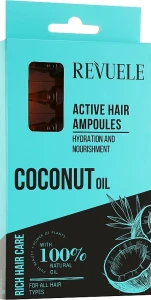Revuele Активні ампули для волосся з кокосовим маслом Coconut Oil Active Hair Ampoules