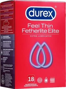 Durex Презервативы, 18 шт Feel Thin Fetherlite Elite Extra Lubricated