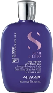 Alfaparf Шампунь для світлого або знебарвленого волосся Milano Semi Di Lino Blonde Anti-Yellow Low Shampoo