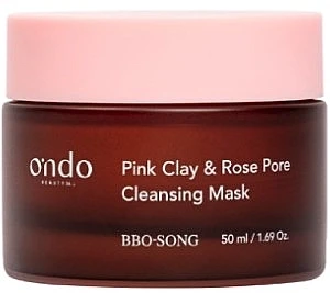 Ondo Beauty 36.5 Очищувальна маска з рожевою глиною й трояндою Pink Clay & Rose Pore Cleansing Mask