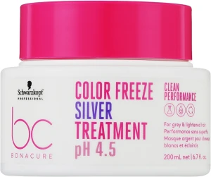 Schwarzkopf Professional Маска для седых и осветленных волос Bonacure Color Freeze Silver Treatment pH 4.5