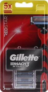 Gillette Змінні касети для гоління, 5 шт. Mach3 Start