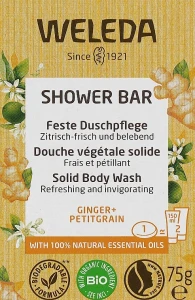 Weleda Твердый аромат для душа "Имбирь и Горький апельсин" Shower Bar Solid Body Wash Ginger+Petitgrain