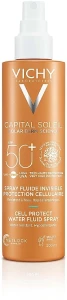 Vichy Сонцезахисний водостійкий спрей-флюїд для тіла, SPF50+ Capital Soleil Solar Derm Science SPF50+ Invisible Fluid Spray