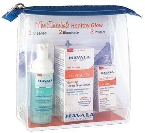 Mavala Набір The Essentials Healthy Glow (foam/50ml + ser/30ml + cr/5ml + bag/1pc)