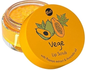 Bell Скраб для губ з екстрактом папаї з олією авокадо Vege Lip Scrub With Papaya Extract And Avocado Oil