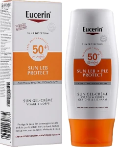 Eucerin Сонцезахисний крем-гель для тіла з фактором УФ захисту SPF 50 Sun Protection Leb Protect Cream-Gel SPF50