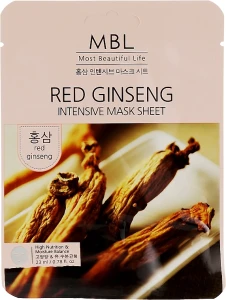 MBL Омолоджувальна маска з червоним женьшенем Red Ginseng Intensive Mask Sheet